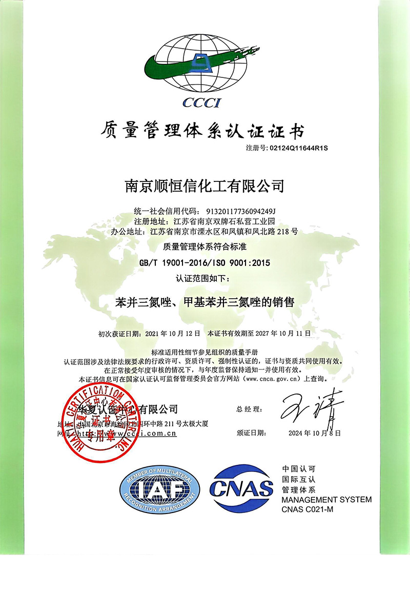 Quality Management System Certification
